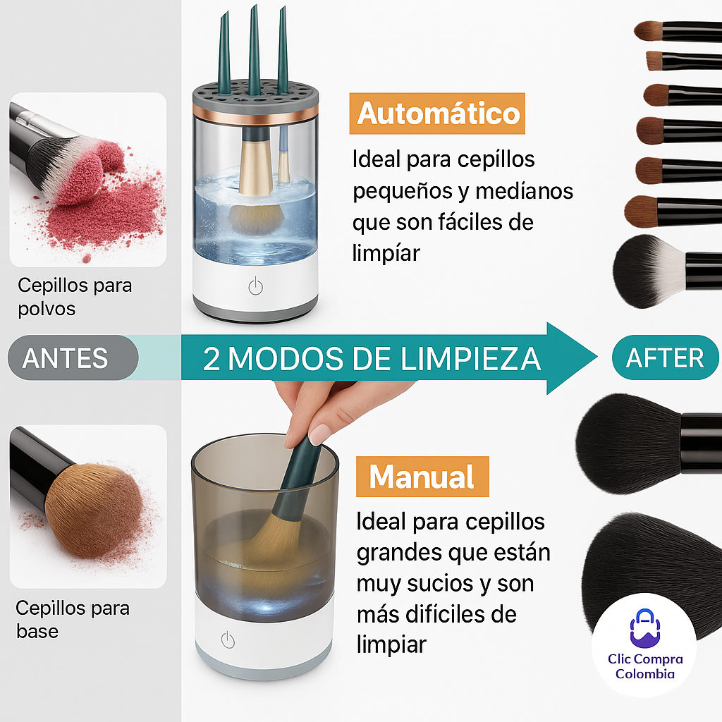 🧼✨¡Dile adiós al maquillaje acumulado y a las bacterias en tus brochas!