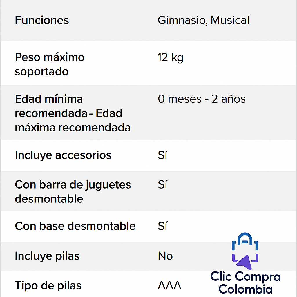 🎹👶Tapete Gimnasio Musical 3 en 1 para Bebés – Estimula, Juega y Aprende