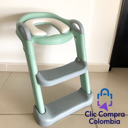 👶Escalera Entrenadora para Baño – ¡Adiós Pañales!
