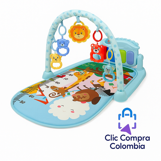 🎹👶Tapete Gimnasio Musical 3 en 1 para Bebés – Estimula, Juega y Aprende