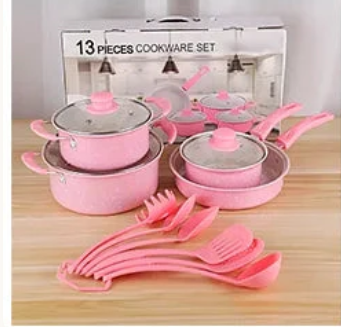 🛒 Set X13 Ollas Antiadherentes – ¡Cocina Fácil, Elegante y sin que nada se Pegue!