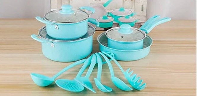 🛒 Set X13 Ollas Antiadherentes – ¡Cocina Fácil, Elegante y sin que nada se Pegue!