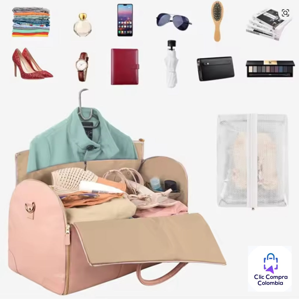 👜 Bolso de Viaje Expandible 3 en 1 – Elegancia, Orden y Comodidad para tus Escapadas