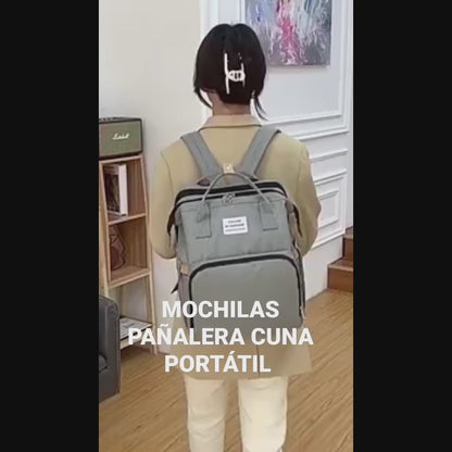 🍼Pañalera Tipo Cuna 5 en 1 – Práctica, Elegante y Segura